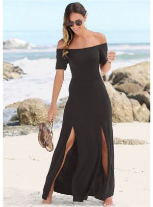 SLIT DETAIL MAXI DRESS